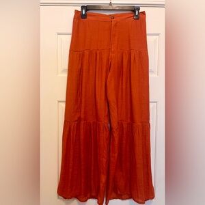 Gaya Rust Orange Wide-Leg Pants
